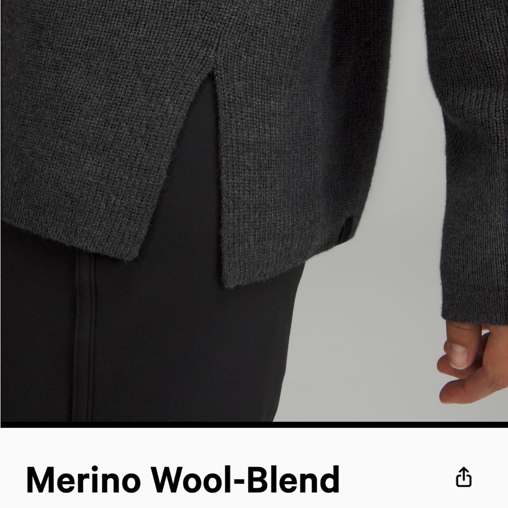 Lululemon Merino Blend Ribbed Sweater size 10